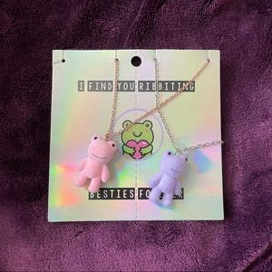 Cute Couples Frog Necklace Pair